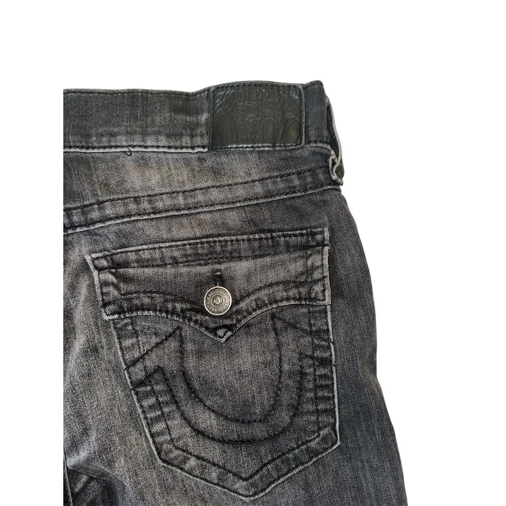 True Religion Dean Tapered Jeans Black Size- 33 x 31 USA